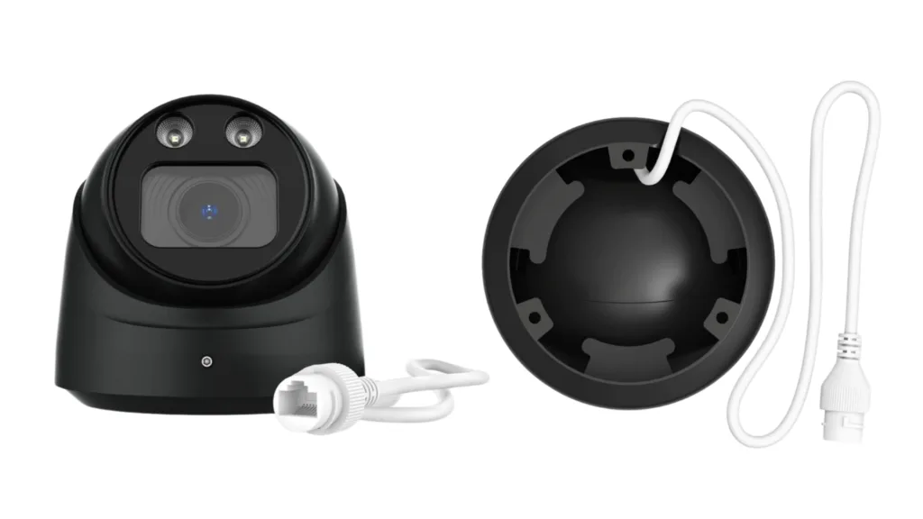 Zwarte Sony Dome Plus AI-ISP beveiligingscamera